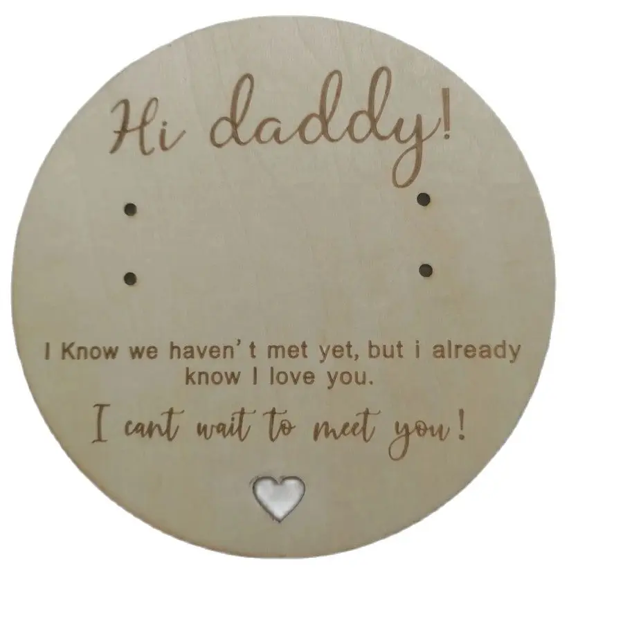 1pcs Pregnancy Announcement To Daddy Surprise Sign daddy to be Baby Announcement wood sign english or spanish