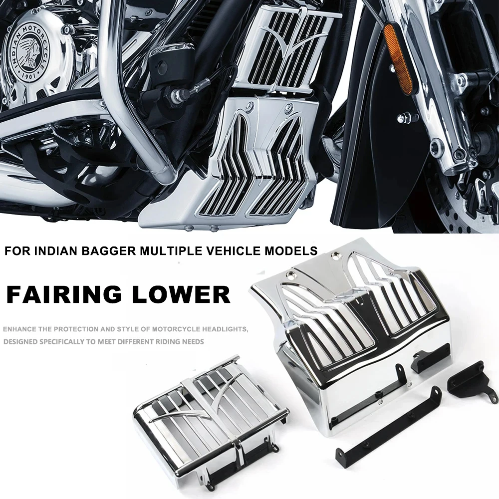

2018-2025 2024 Kits For Indian Springfield Dark Horse Oil Cooler Cover Lower Fairing Chin Fairings Spoiler Mudguard