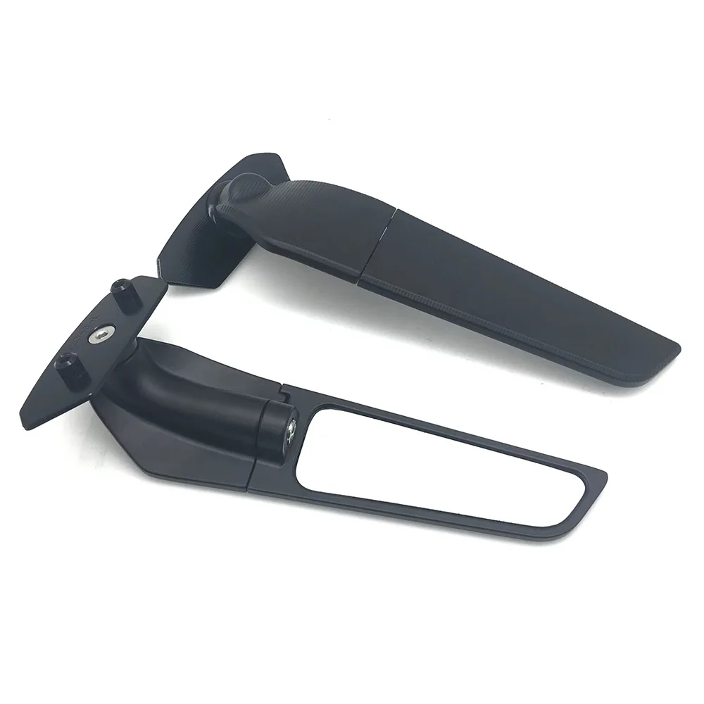 

Мотоциклетные черные зеркала заднего вида с регулируемыми вращающимися крыльями-спойлерами для SUZUKI GSX-R1000 GSX-R1000R 2017-2022