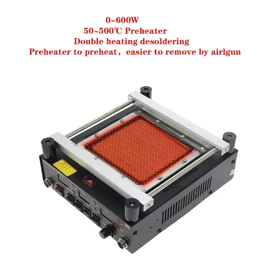 863 Soldering Station Soldering Iron Hot Air Gun PCB Preheating 3 In 1 BGA Rework Station Mobile Phones Solder Tools