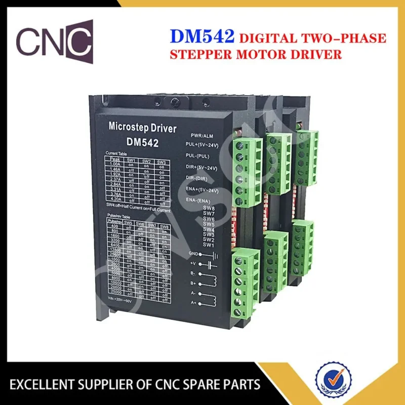 3 Pcs Dm542 Stepper Cnc Controller Nema17 Nema23 Motor Driver 128 Subdivision DC 18-48V 4.2A 42 57 86 Motors