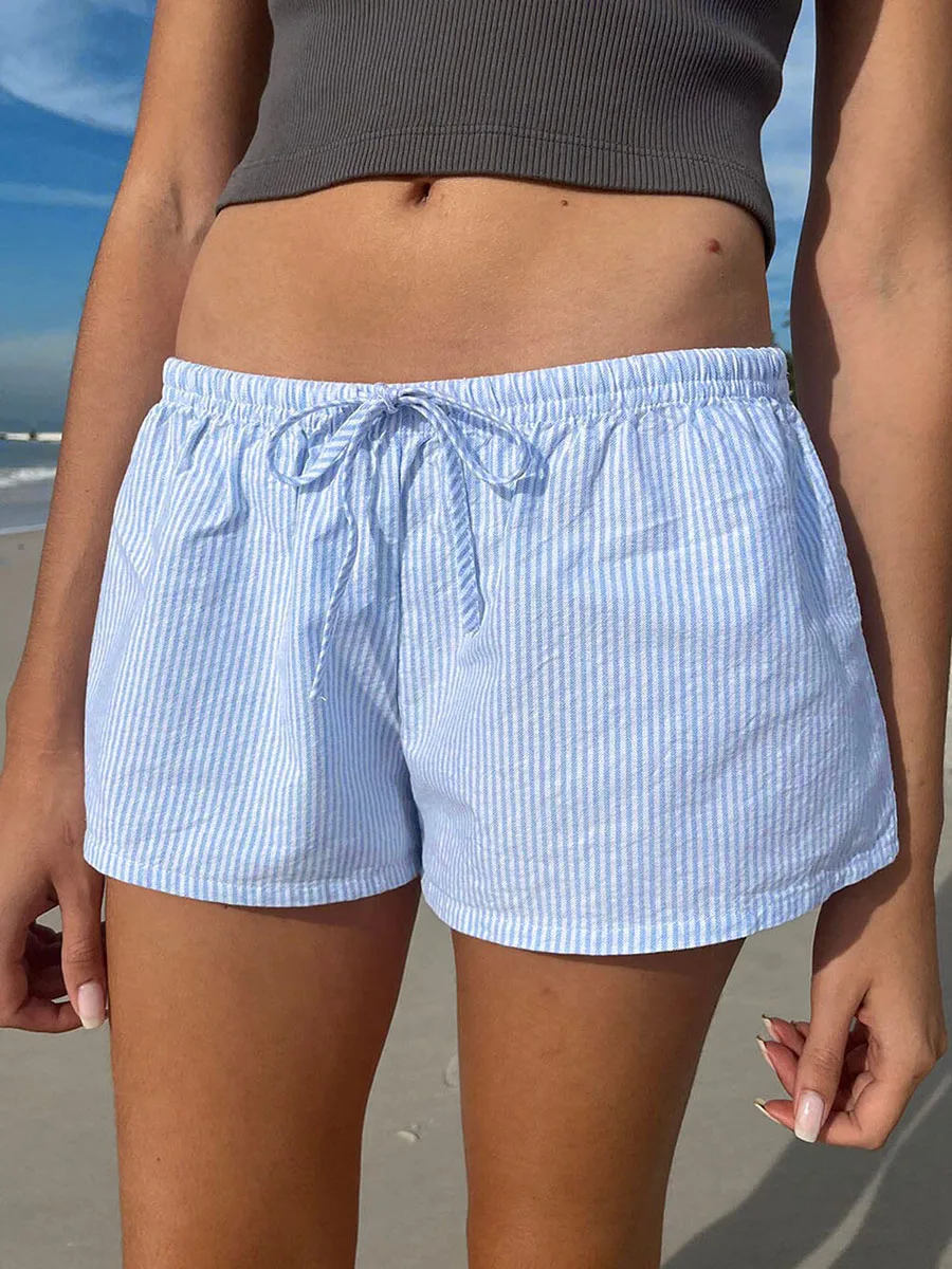 

Women Summer Casual Pajama Shorts Loose Fit Wide Leg Y2k Lounge Shorts