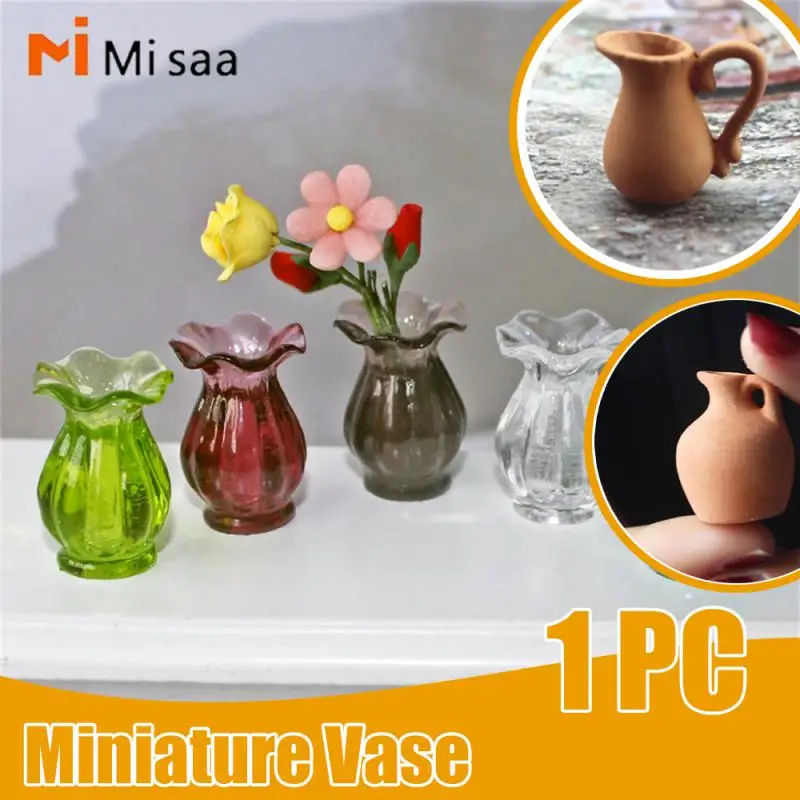 Domek dla lalek Miniaturowy model sceny jedzenia i zabawy Lalka Mini ceramiczny wazon z ceramiki Miniatury lalek Klasyczna miniaturowa zabawka Wystrój domu