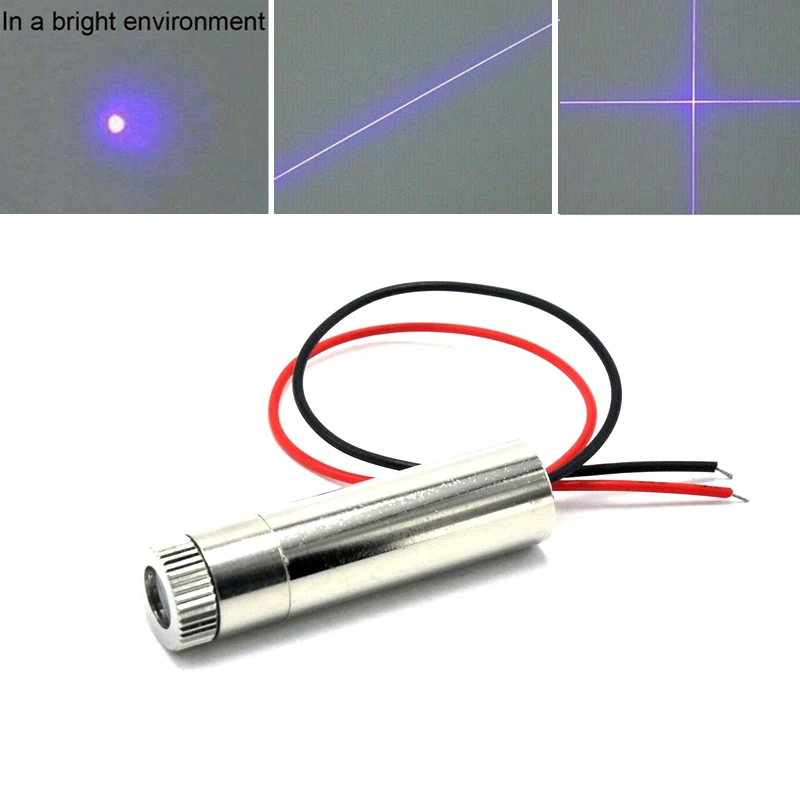 405nm 10mW 20mW 50mW Violet/Blue Laser Diode Module Dot/Line/Cross Light 3.7V-5V