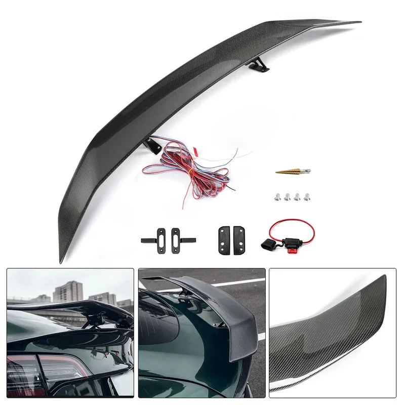 

High Sales Quantity Universal Electric Lift up Down Carbon Fiber Car Rear Trunk Wing Sedan Spoiler