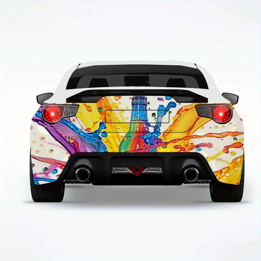 

Цветная наклейка для напитков, виниловая наклейка на заднюю часть автомобиля, водонепроницаемые самоклеящиеся виниловые наклейки для хвоста и бампера автомобиля, декор