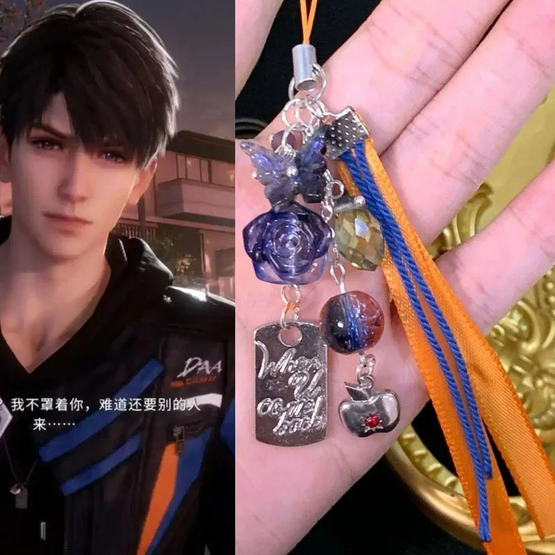 Game Love and Deepspace Caleb Xia YiZhou Phone Charm Phone Chain Trendy Pendant Ribbon Apple Mobile Phone Strap