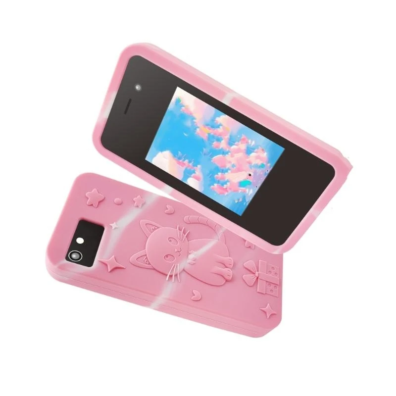 

Shockproof Kids Learning Smartphone 3 Inch Educational 200MP Camera 14 Games Music Player Parental Time Control Gift Set 15UB
