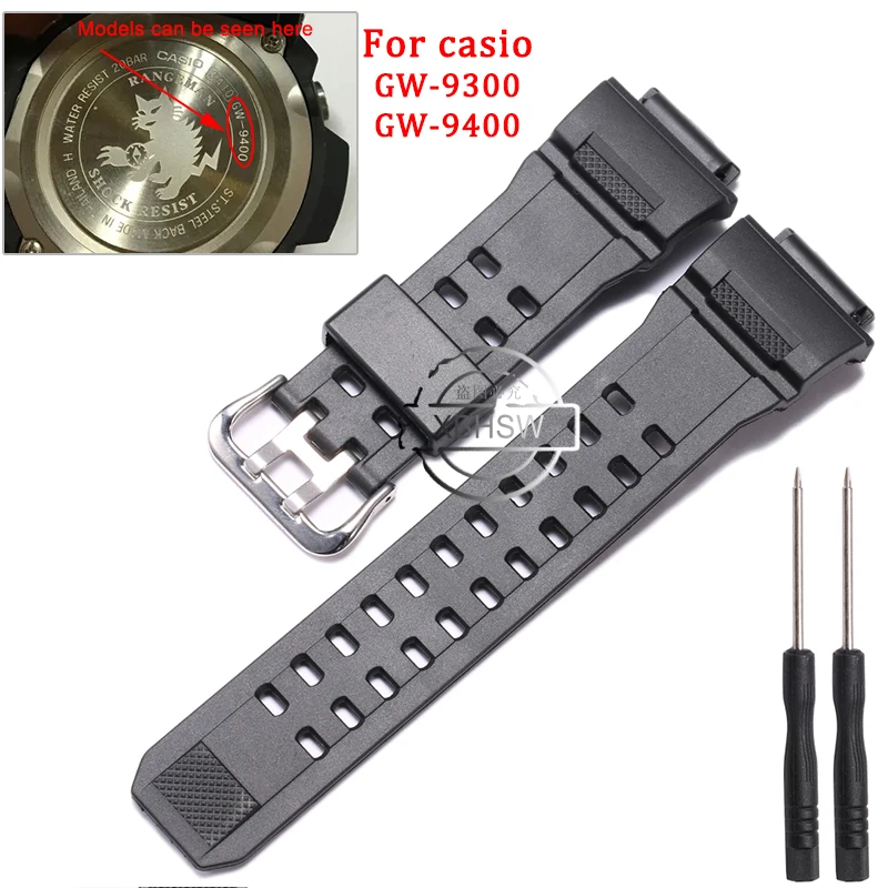 Rubber Strap Band Suitable for Casio G-Shock GW9400 GW9300 Replacement Black Silicone Waterproof Bracelet Watch Accessories