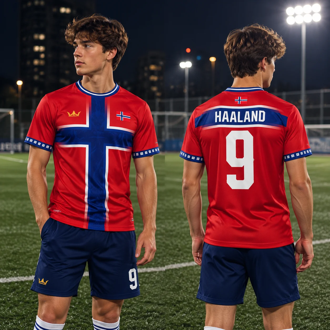 Norway Haaland #9 Soccer Football Top Men T Shirt Women Tee Boys Top Children Parent Child Quick Dry Short Sleeves Kids Tshirt