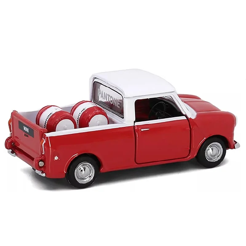 Tiny 1:50 Morr-is Mi-ni Pickup Red Alloy Simulation Model Car