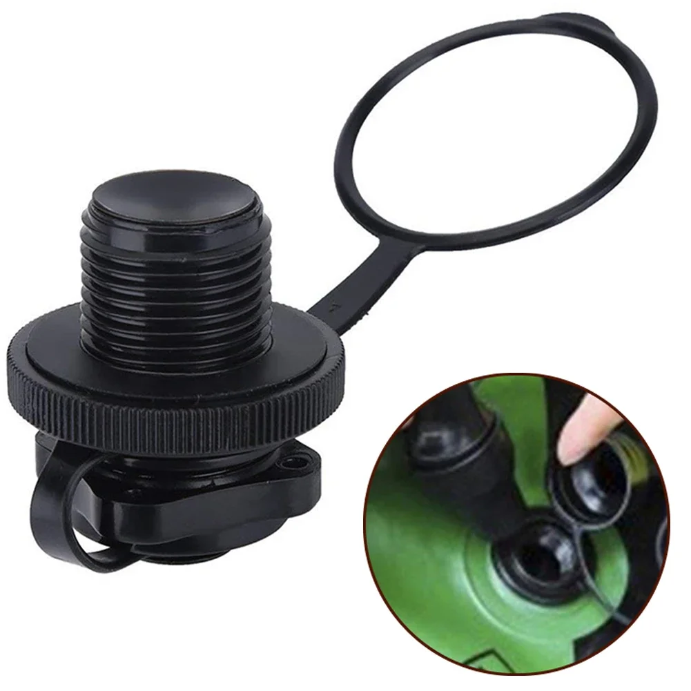 1pc 2in1 Inflation Valve Boston Spiral Nozzle Air Valve Nozzle Cap Inflatable Boat Kayak Mattress Pump Boat Accessory    N E W