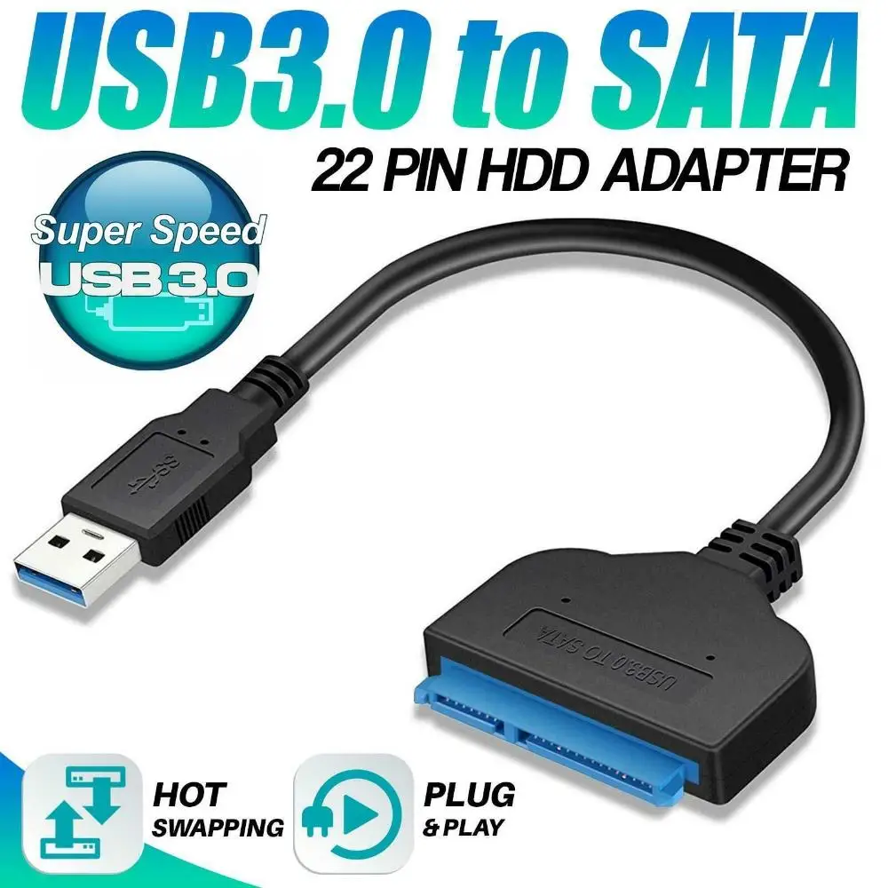 Professional 22 Pin Sata III Hard Drive Adapter USB 3.0 To SATA Cable Converter