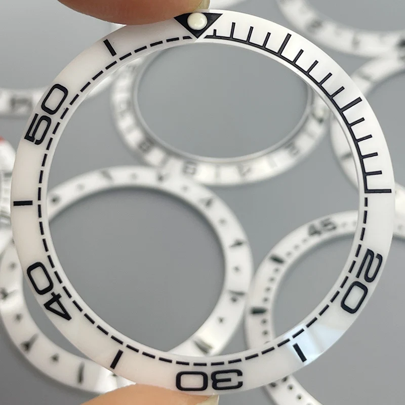 

38mm*30.6mm SKX007 Curved Ceramic Bezel Insert Ring Fits SKX007 SKX009 GMT SUB Case NH35 NH36 Movement Watch Mod Parts