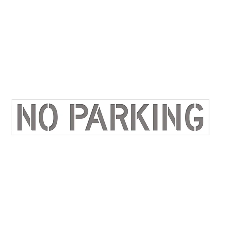 

PHFU-No For Parking Silicone Stencil, Reusable 12" Tall Letters Pavement Sign Stencil Template For Parking Lot, Fire Lane Design
