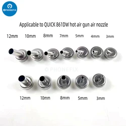Quick 861DW Hot Air Rework Station Nozzles 3/4/6/8/10/12mm 45 Degree Nozzle Sleeve for QUICK 861DW Heat Gun Blower Nozzles