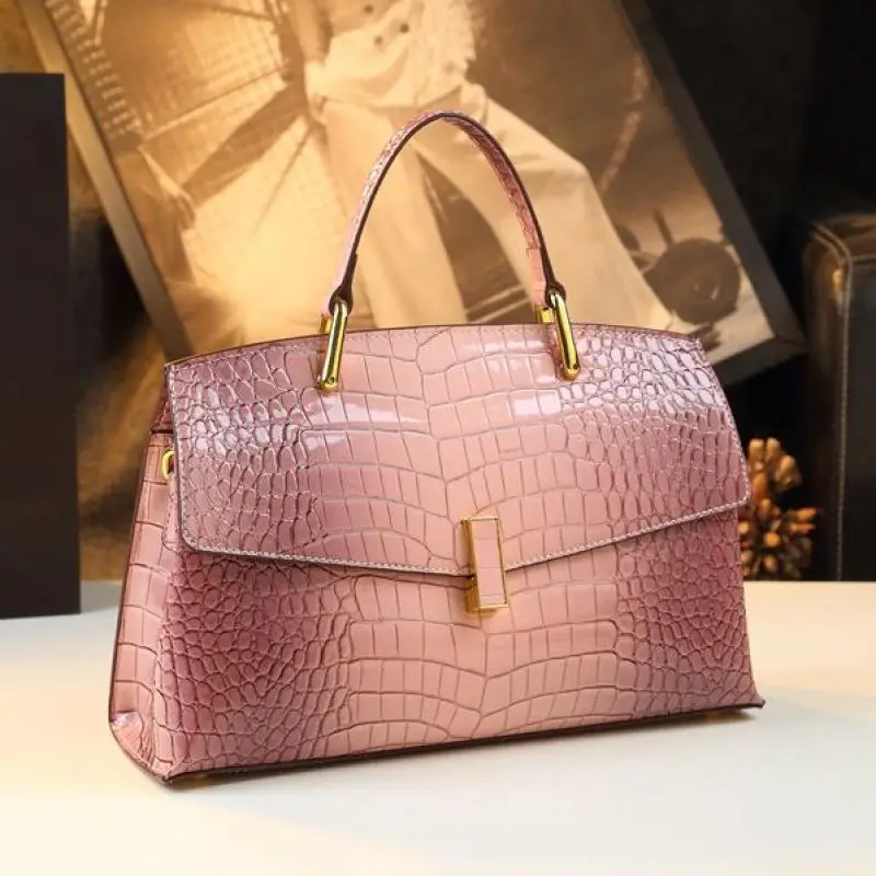 

Роскошные женские сумки из натуральной кожи, сумка через плечо с крокодиловой ручкой, сумки-мессенджеры, модные пригородные кошельки