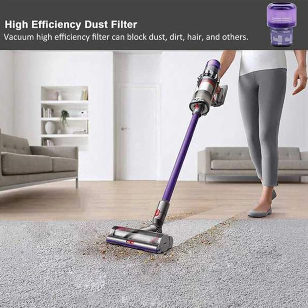 1 ชิ้นแผ่นกรอง Hepa สําหรับ Dyson V12 เครื่องดูดฝุ่นตัวกรองด้านหลังอะไหล่ทดแทนล้างทําความสะอาดได้พร้อมแปรงทําความสะอาด