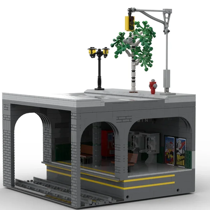 City Street View Moc Building Bricks Underground Metro Station Model Technology Modular Blocks Construstion Assembly Toy Gifts