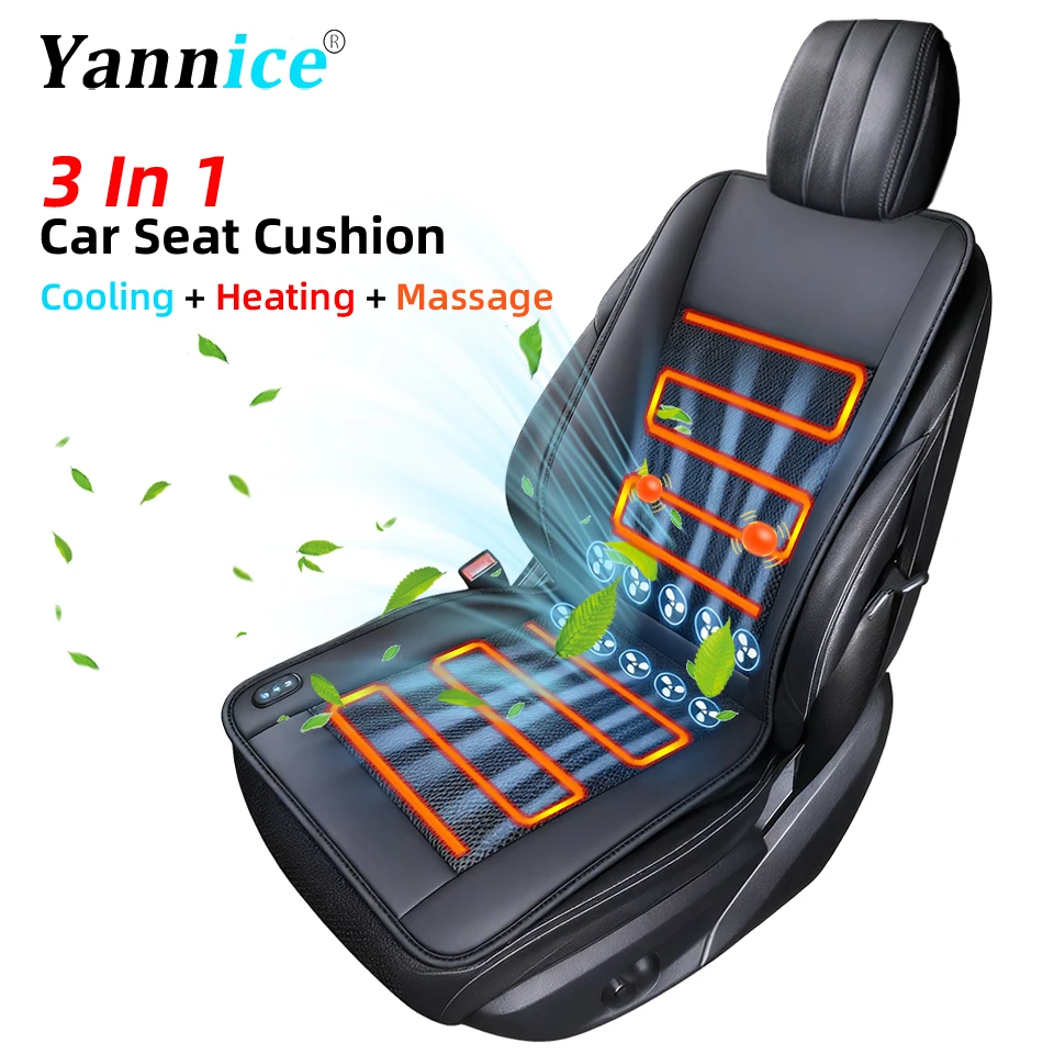 

3 In1 Car Seat Cover Cooling Heating Massage Seat Car Summer Cool Air Seat Cushion 10 Hidden Fans Fast Blowing Ventilation Seat