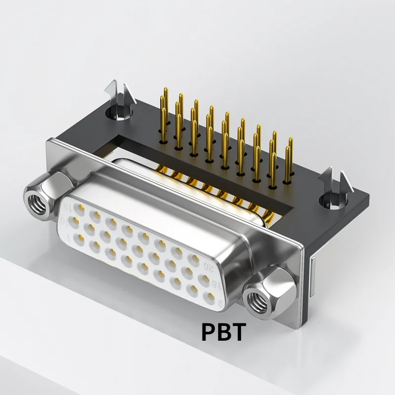 DB26 Male Plug Female Socket 90 Degrees Welding Plate Board Right Angle 3 Rows 26 Pin Serial Port Connector D-SUB 26 Adapters