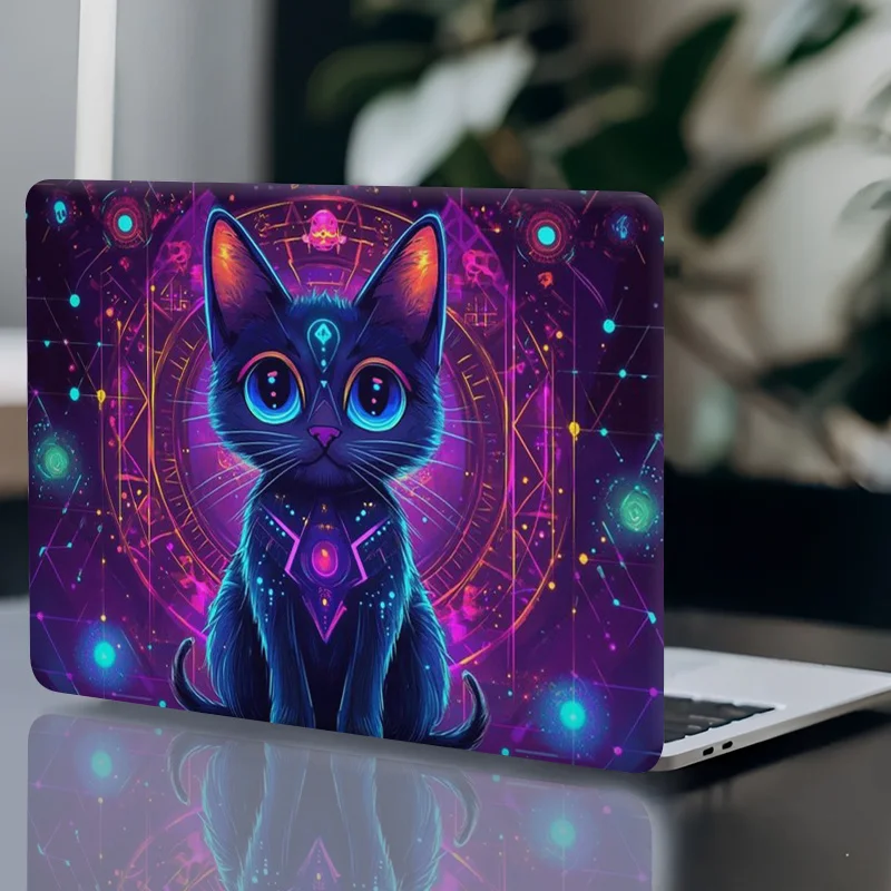 

3Pc, 1pcs spare, don't be afraid of sticking it up, vinyl laptop case space cat sticker, 3pcs/set,scratch-resistant DIY art case