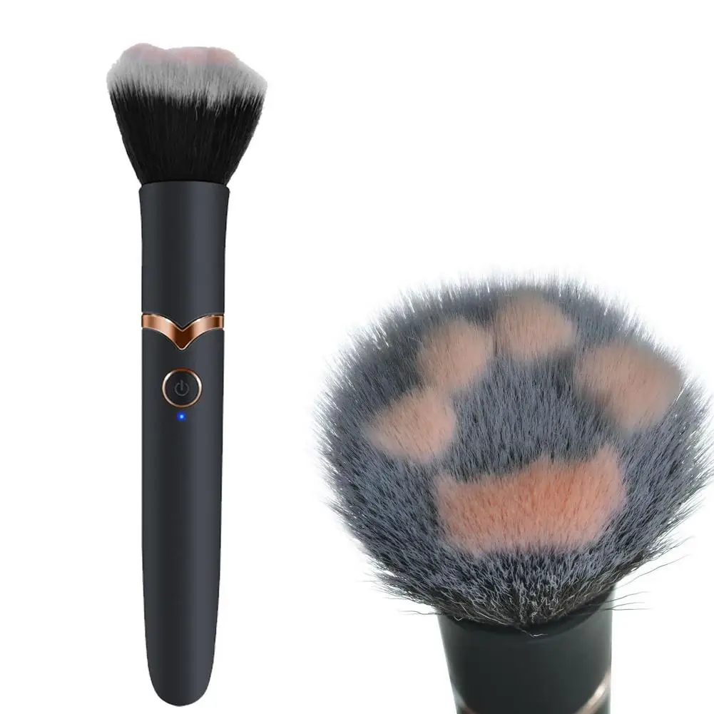 Elektrischer Kosmetikpinsel, Foundation, Rouge, lose Puderpinsel, Werkzeuge, multifunktionale Vibration, wiederaufladbare Gesichts-Make-up-Pinsel