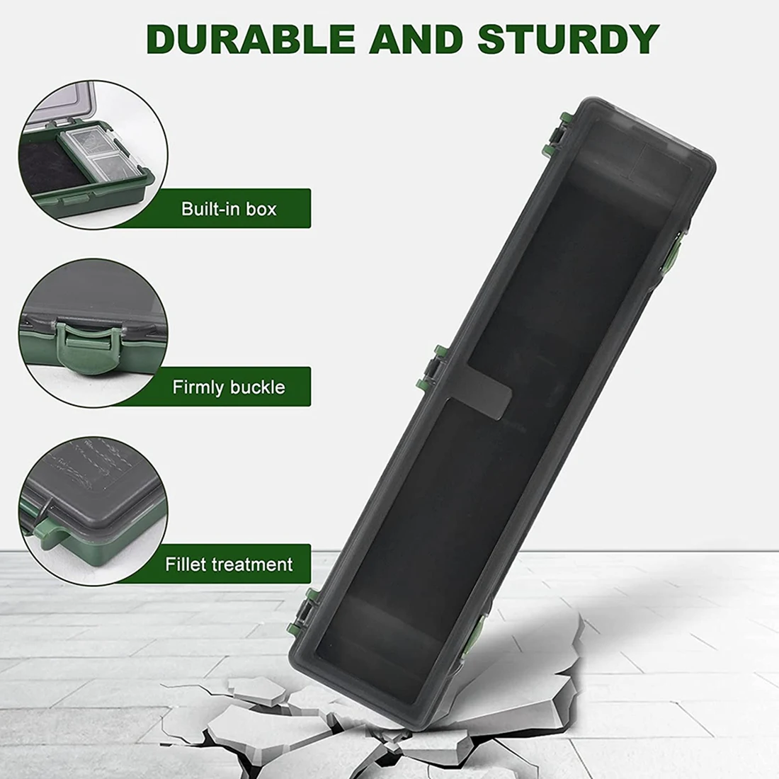 Caja de aparejo de carpa AA87C con anzuelo, caja de almacenamiento de pesca de carpa, tablero de aparejo con pines, contenedor de aparejo de pesca de carpa para pesca de carpa