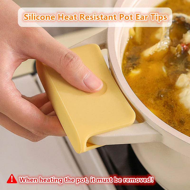 

2 шт. силиконовые накладки на ручки кастрюль, противоскользящие, термостойкие, для сковородок и чугунных сковород