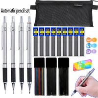 Anti Slip Soft Set Grip Handle Metal Mechanical Pencil 0.5/0.7/0.9/2.0mm Activity Automatic Pencil Drawing Sketching Writing