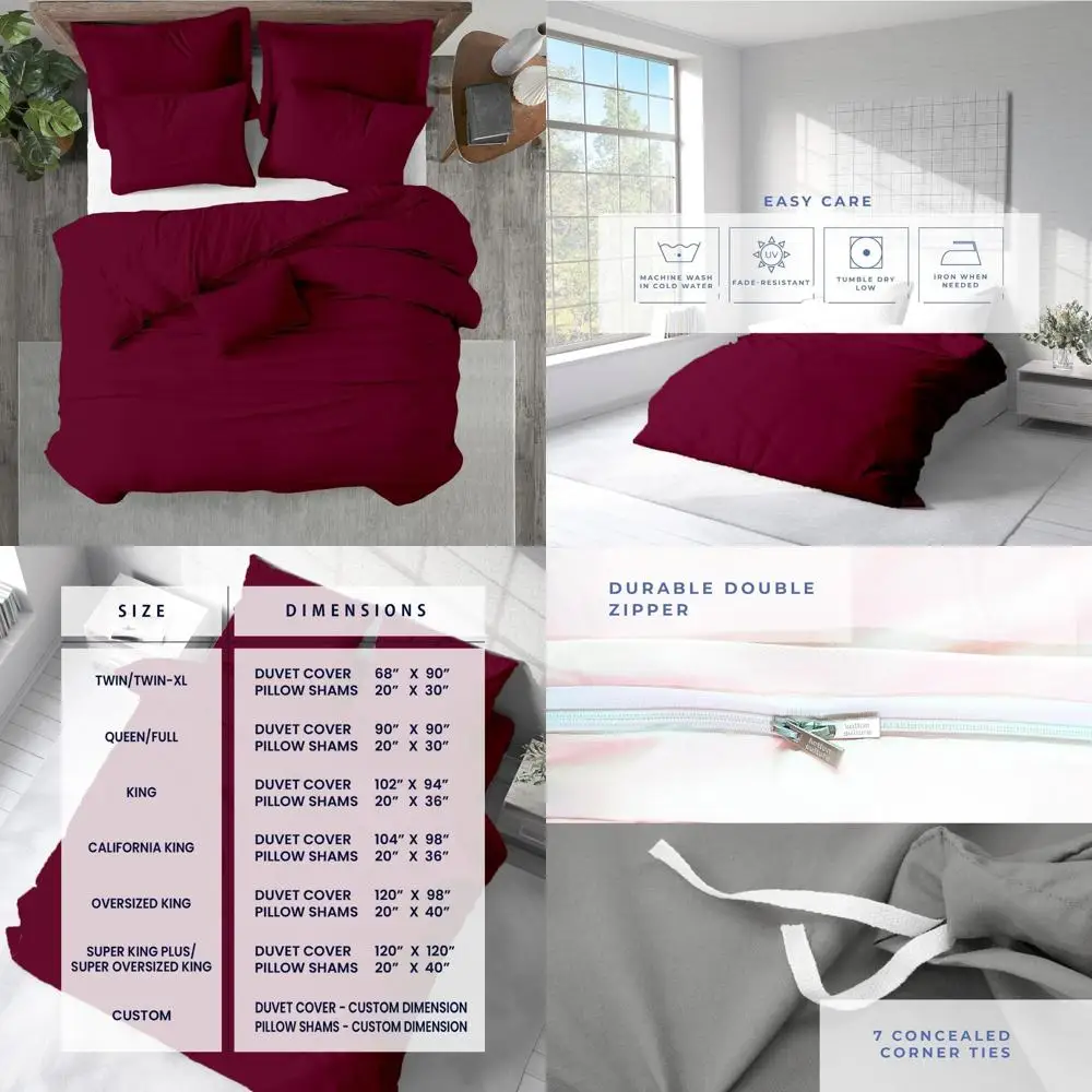 

Пододеяльник California King — 100% египетский хлопковый сатин, 600 ниток, ультрамягкий, качество премиум-класса, прочное постельное белье