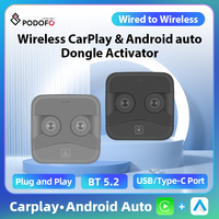 Podofo Wireless Carplay Android Auto Mini Box Carplay Dongle WIFI Bluetooth Adapter USB/Type-C For Audi Benz VW Volvo Toyota