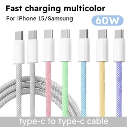 66W 3A typ C do typu C kabel USB do iPhone 15 Pro Max PD szybkie ładowanie kabla USB C do szybkiego ładowania kabli Samsung Xiaomi