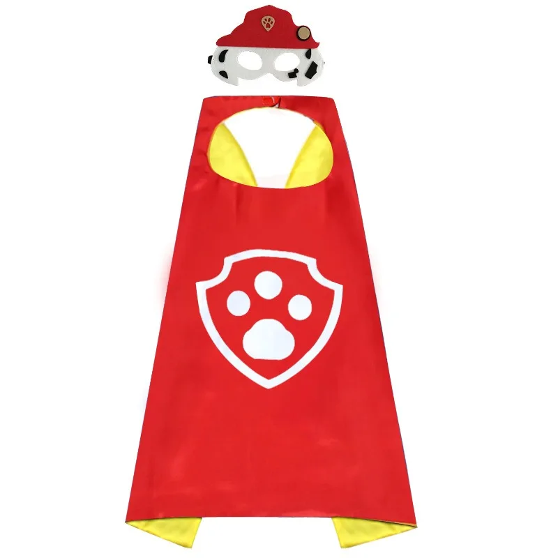 New Paw Patrols Ryder Skye Cosplay Cartoon Children Mask Cloak Toy Set Halloween Party Decoration Birthday Gifts