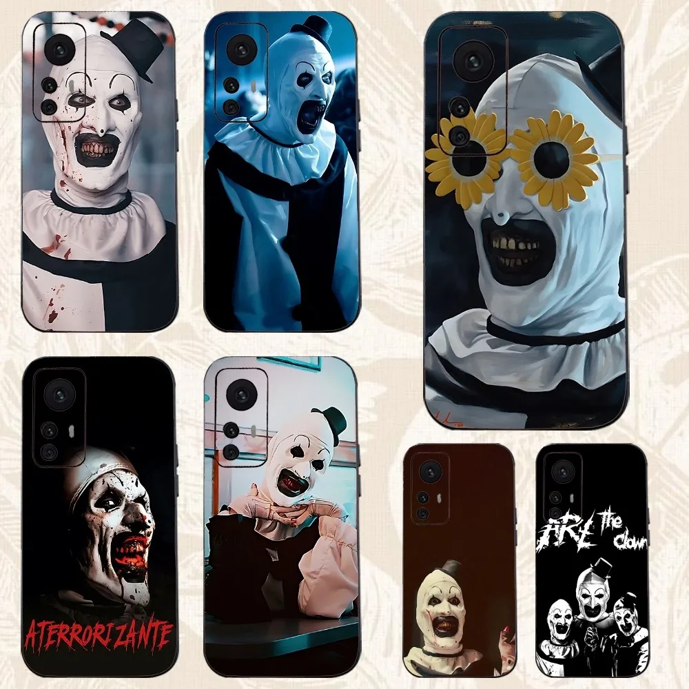 Art The Clown Horror T-Terrifier Phone Case For Xiaomi 11 Redmi Note 11 5G 8T 9A 9 10T Note8Pro Note9 12SUltra Black Case