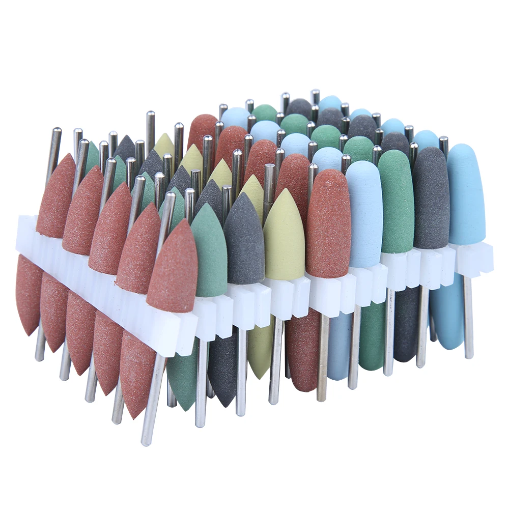 50pcs 2.35mm Dental silicone Polishers Resin Base Acrylic Polishing Burs dental polishing Equipment