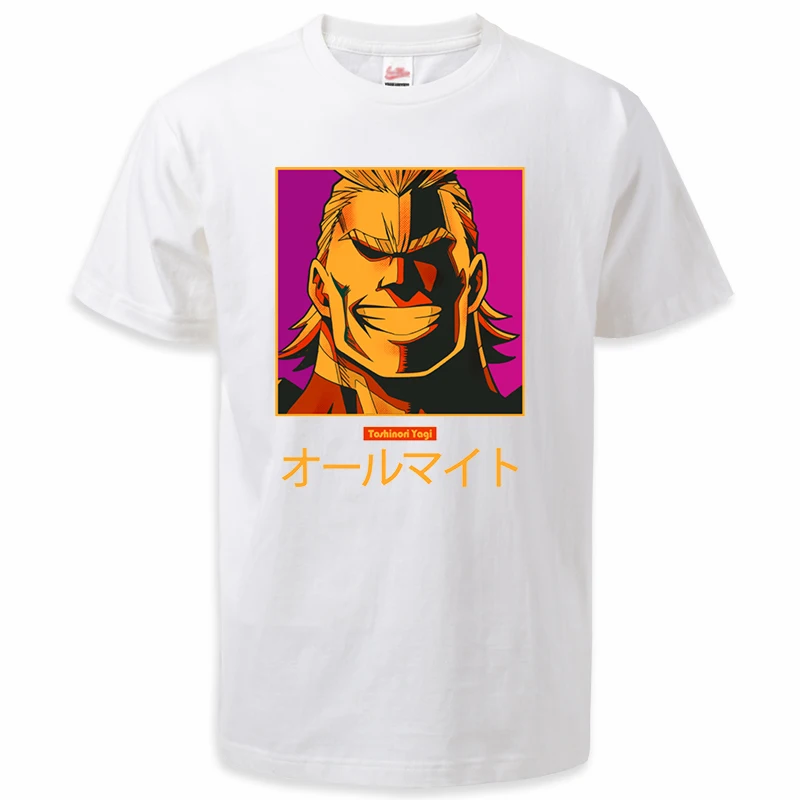 My Hero Academia T-Shirts For Men Mangas Anime Allmight Graphic Summer Tshirt Basic High Quality Camisetas Loose T Shirt For Men