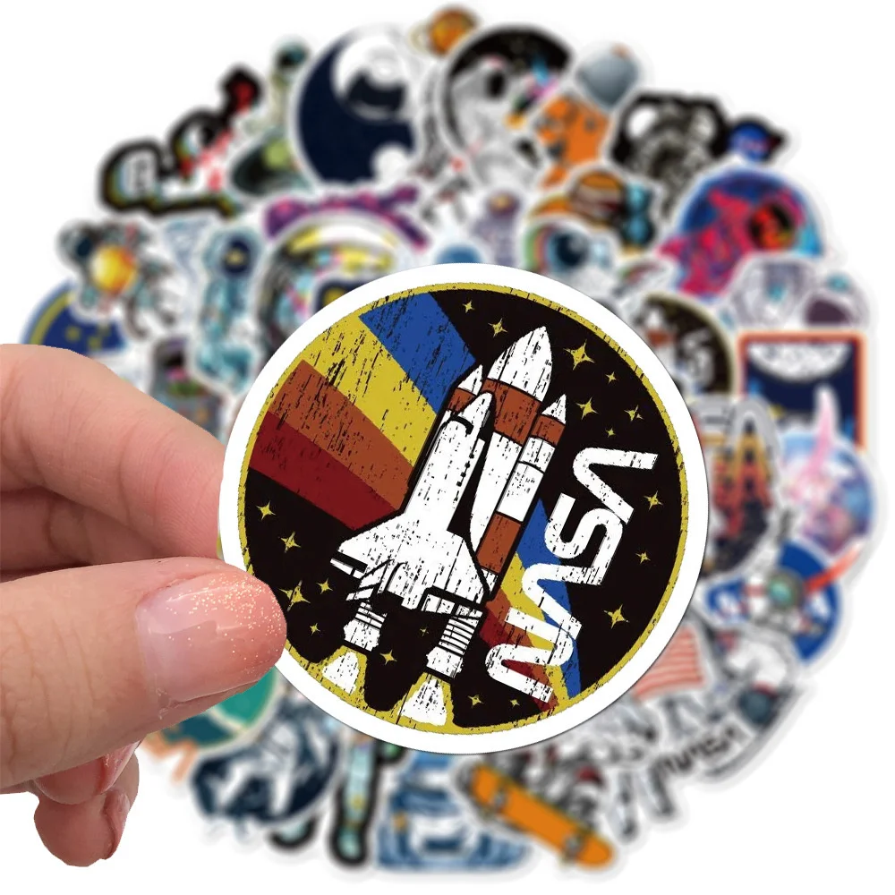 10/30/50PCS Cartoon Space Astronaut Personality Creative Sticker Desk Guitar Computer Refrigerator  Waterproof Sticker Wholesale