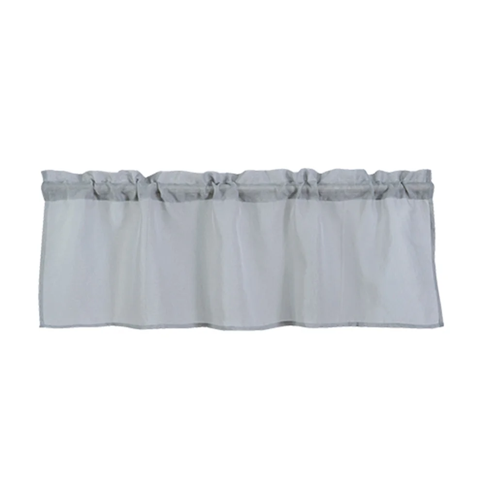

Gray Linen Curtains Decor Washable Room Household Accessories Short Black Window Drapes Home Textiles