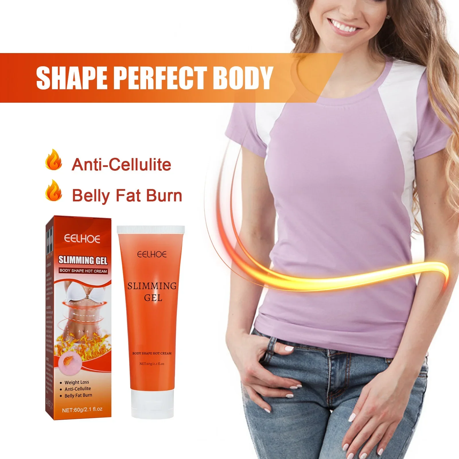 1pcs Weight Loss Shaping Health Care Cream Weight Loss Gel Fat Burning Cream Body Shaping Men 7 Days Women Reduce Belly