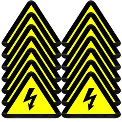 25pcs Danger High Voltage Electric Warning Safety Label Sign Decal Sticker PVC Material Caution Shocks Danger Stickers Car Decor