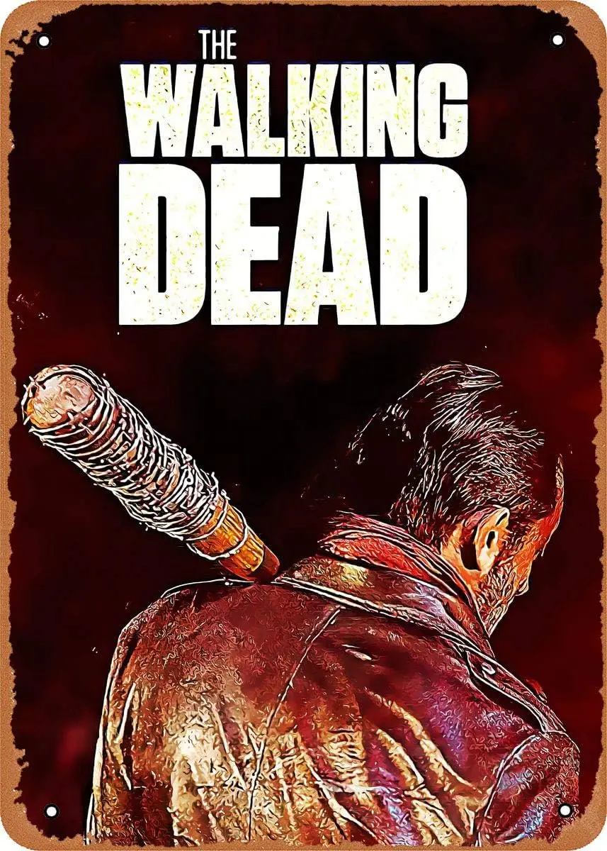 Vintage metal signage Walking Dead Walking Dead - 20.32 x 30.48 cm tin signage suitable for home bar bar garage decorating gifts