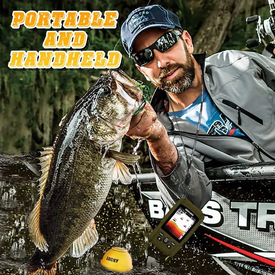 المحمولة السونار صياد السمك قارب عمق الصيد الأسماك المكتشفون مقاوم للماء يده اللاسلكية الصيد مكتشف كاياك محول عمق Fi #3