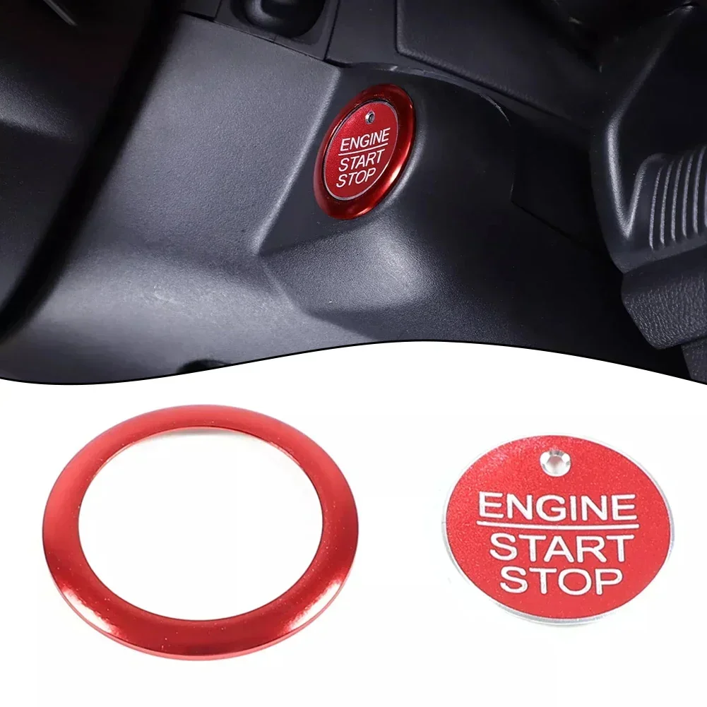 

Engine Start Stop Button Trim For Ford 2023-2024 Red Aluminium Engine ON-OFF Button Decor Ring Replacement