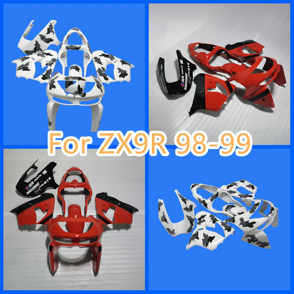 ABS Motorcycle Fairings Kit Fit for Kawasaki 98 99 ZX9R 1998 1999 ZX-9R Road Racing Body Repair Aftermarket Parts Free Custom