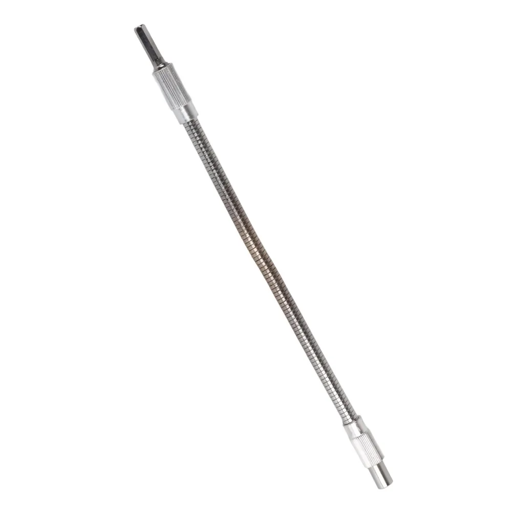 300mm Length Flexible Drill Bit Extension 1/4 Inch Hex Shank 360° Bendability Bendable Screwdriver Bit Link 11.8 Inch