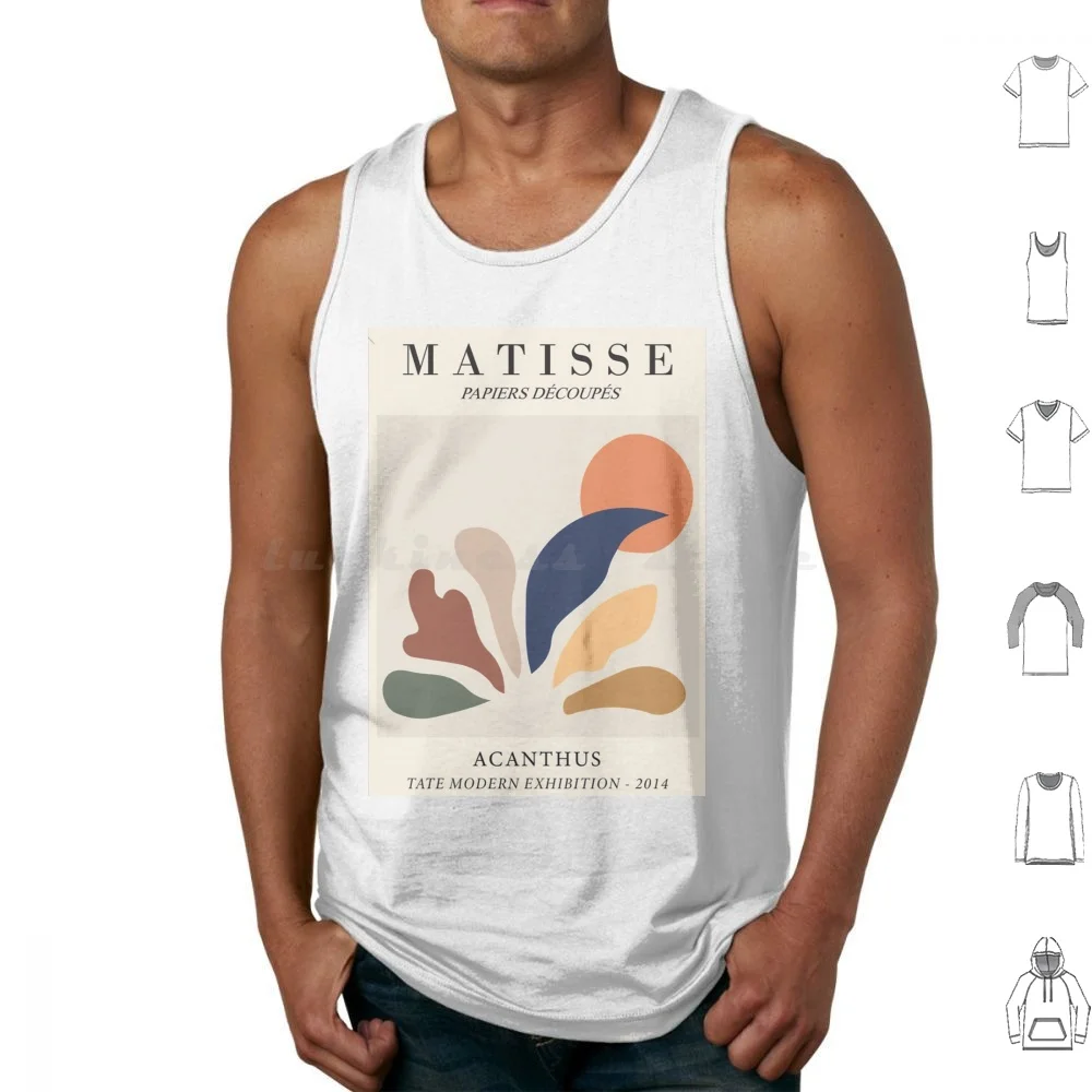 เสื้อแขนกุดพิมพ์ลาย Henri Matisse พิพิธภัณฑ์ Matisse สีน้ำเงิน Nu Bleu ฝรั่งเศสตัดออกศิลปะสมัยใหม่