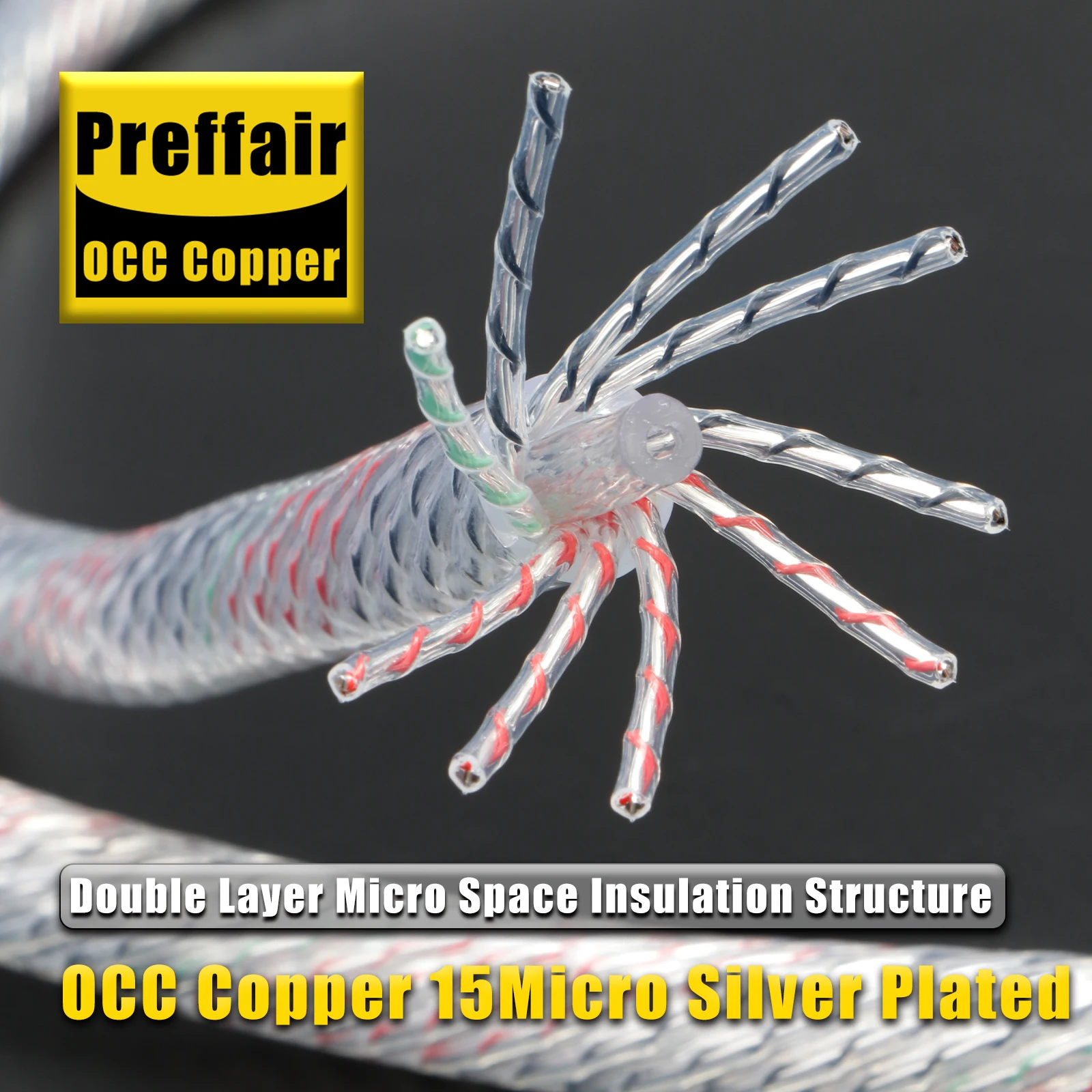 Hifi OCC Copper Power Cord Cable Audiophile EU/US/AU/UK Power Plug IEC C15 320 Female Power Connector for Amplifier Audio