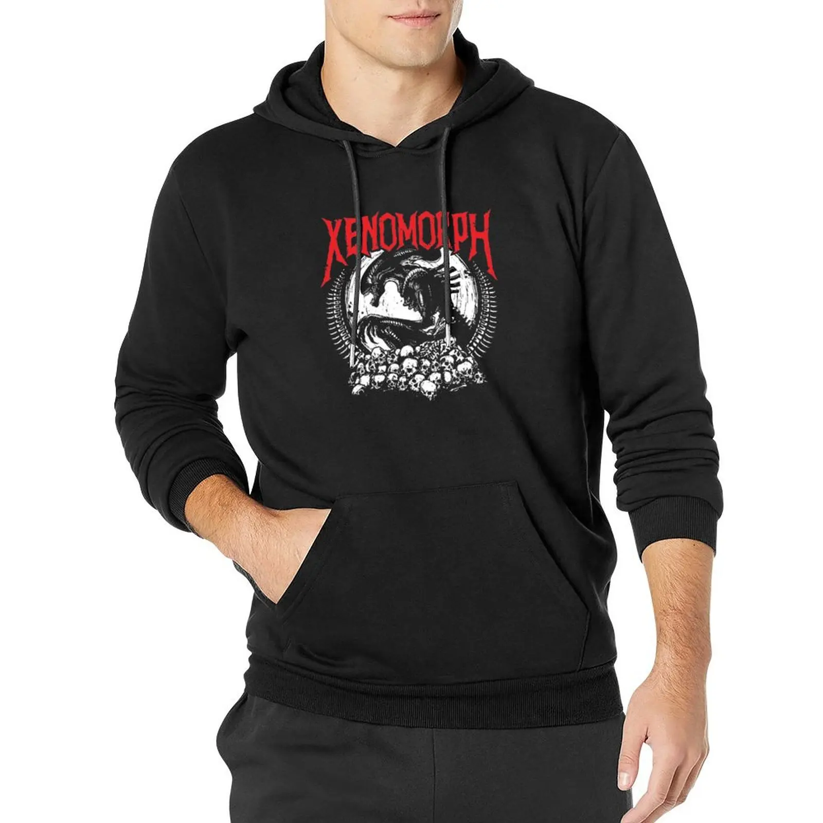 Death Metal Xenomorph Pullover Hoodie men clothes japanese style graphic hoodie