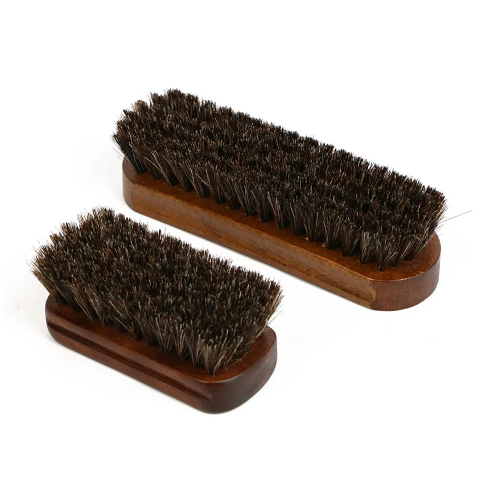 NEW Shine Polishing Brush Auto Wash Horsehair Leather Textile Cleaning Brush For Car Interior Furniture Apparel Bag